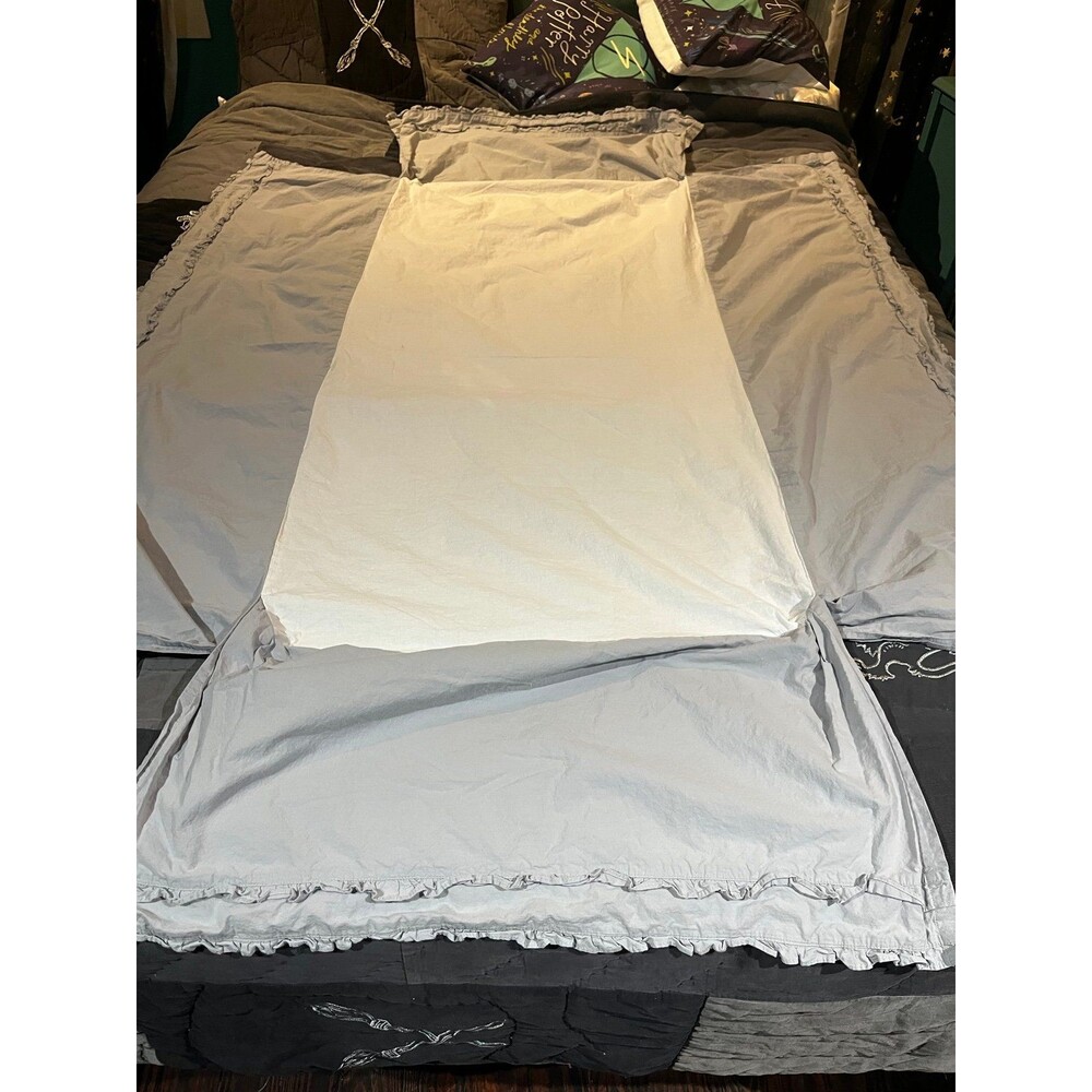 Baby and child Restoration hardware crib toddler bed skirt gray